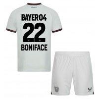 Camiseta Bayer Leverkusen Victor Boniface #22 Segunda Equipación Replica 2023-24 para niños mangas cortas (+ Pantalones cortos)